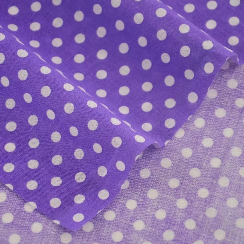 ผ้าคอตตอนพิมพ์ลายจุดสีส้มสีขาว - Home Textiles Usa บทวิจารณ์และราคา