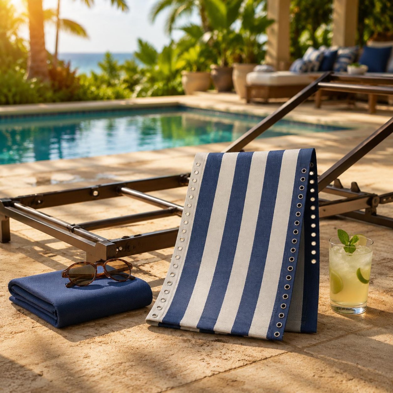 เก้าอี้ปรับเอนผ้าลายทาง เก้าอี - Home Textiles Usa บทวิจารณ์และราคา