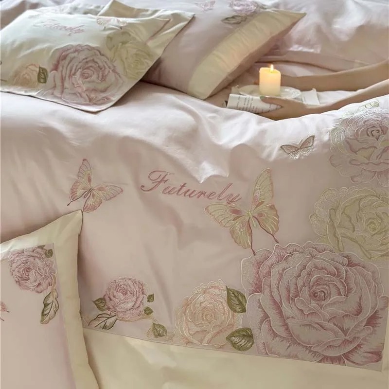 ชุดเครื่องนอน4ชิ้นผ้าฝ้ายอียิป - Home Textiles Premium บทวิจารณ์และราคา